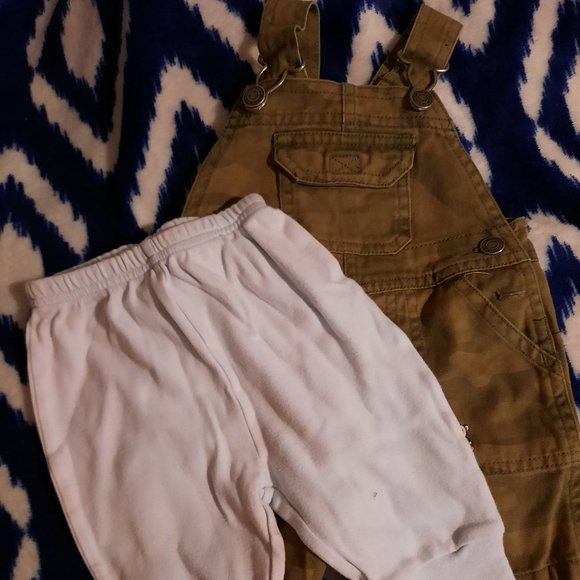Overalls + Pants 0-3 mos - Picture 1 of 6